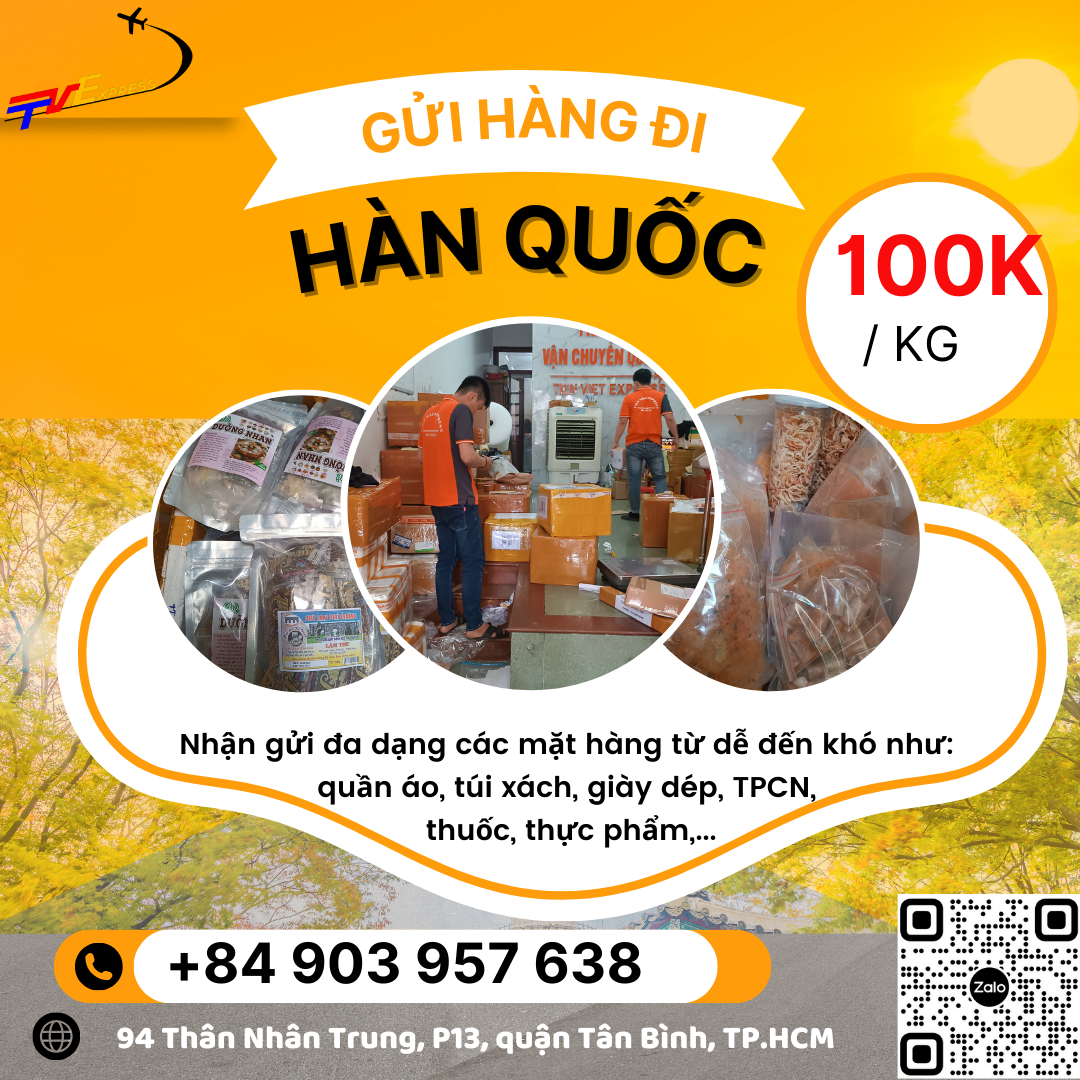 Gửi hàng đi Hàn Quốc